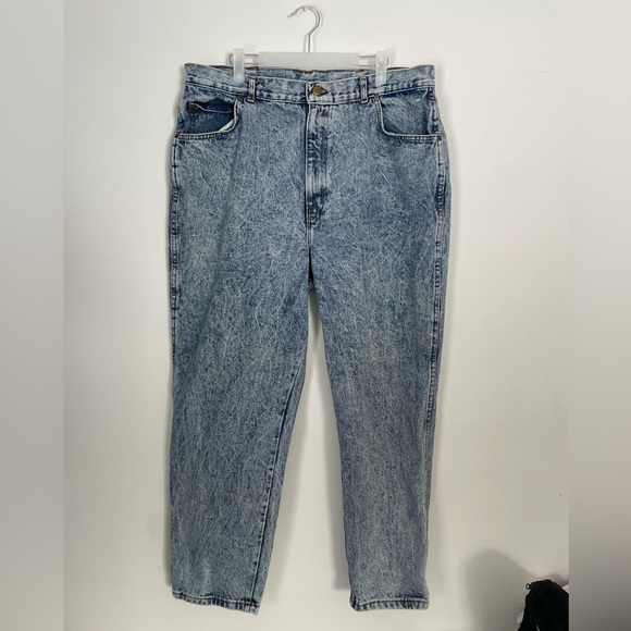 VTG Chic Acid Wash Jeans Womens Size 24W High Rise Mom Tapered USA Retro Y2K - Picture 1 of 7